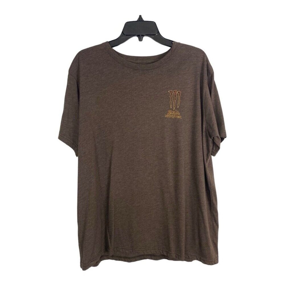 Monster Java Mens Tee Shirt Adult Size 2xl Brown Short Sleeve Tee MONSTER Energy